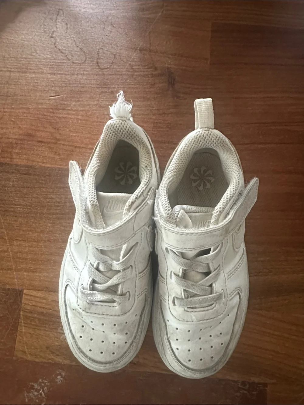 Nike Kids White Velcro & Lace-Style Sneakers